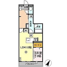 ソラリス 1LDKの間取図画像