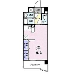 ヴィラコートラ・セーヌ ワンルームの間取図画像