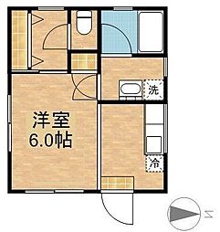 光一丁目貸家II 1階1DKの間取り