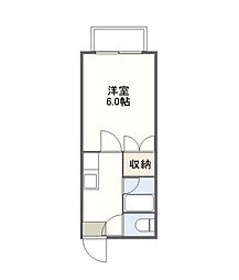リンウッドII 1階1Kの間取り