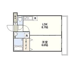 （仮称）稲荷町Mマンション 5階1LDKの間取り