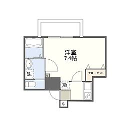 （仮称）稲荷町Mマンション 6階1Kの間取り