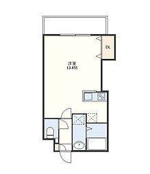 エムエー佐世保マンション ワンルームの間取図画像