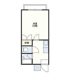 プラスター21 1Kの間取図画像