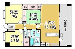 ファーネスト大竜町 3LDKの間取図画像