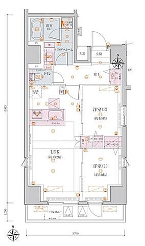 間取り LIVCITY日暮里 10階/-
