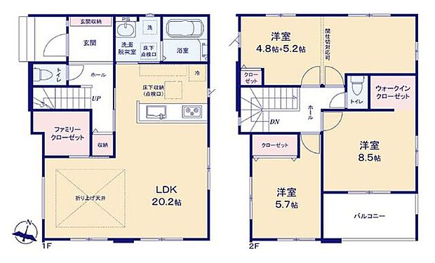 会話をしながらお料理が楽しめる対面式キッチン。収納スペースが豊富で室内の荷物もすっきり片付きます！