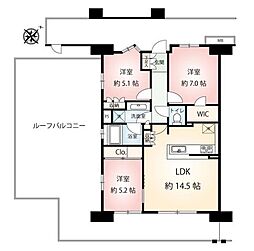 ザ・パークハウスオイコス赤羽志茂フォーススクエア 3LDKの間取り