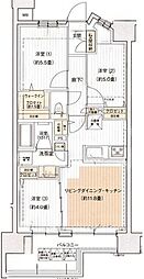 デュオヒルズ谷在家ザ・ファースト 3LDKの間取り
