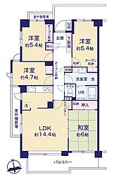 草加パーク・ホームズ 4LDKの間取図画像