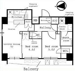 クレイシア・ヴァースクレイシアIDZ王子マークプレイス 2LDKの間取図画像