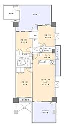 ヴェレーナ王子 3LDKの間取図画像