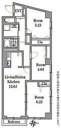 梅島コーポ 3LDKの間取図画像