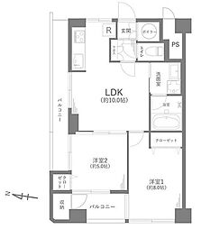 ネオハイツ千駄木 2LDKの間取図画像