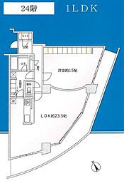 マークスタワー 2LDKの間取図画像
