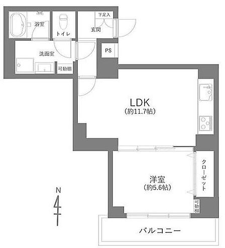 1LDK 間取り
