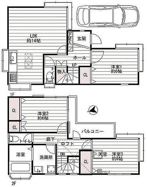 リビングと3つの個室。プライベートな空間と家族団らんの空間を分けて過ごせます。集中もリラックスもできる住空間で充実した暮らしをお届けします。