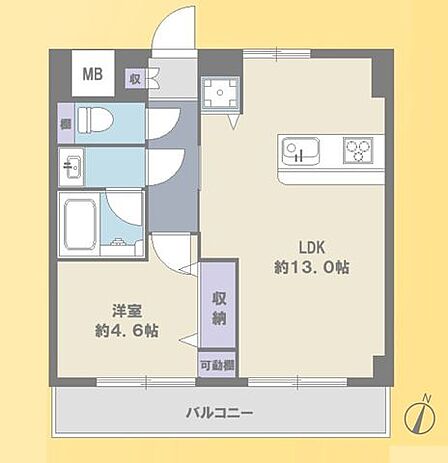 会話をしながらお料理が楽しめる人気の対面式キッチン。各所に収納を設けており荷物が多い方も安心です。
