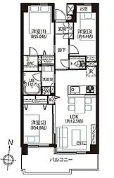 アーバンハイツ巣鴨B 3LDKの間取図画像