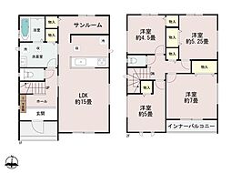 高岡市駅南3丁目　新築戸建 4LDKの間取り