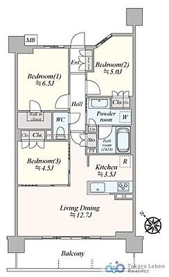 間取り レーベン金沢 WESFORT 4階/-