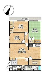 グランデ箕面 3SLDKの間取図画像