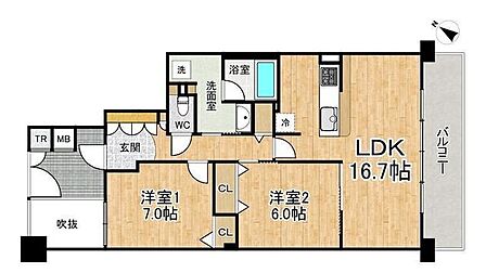 2LDK 間取り
