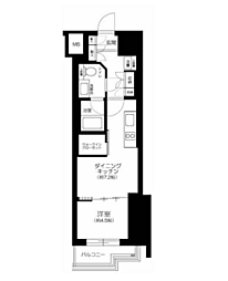 ザ・パークワンズ渋谷本町 11階1LDKの間取り