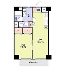 秀和第二南平台レジデンス 2階1LDKの間取り