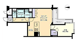 トゥールロワイヤル神宮前 1LDKの間取図画像