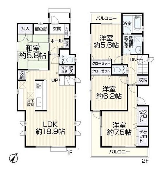 ■リフォーム実施！きれいな室内で新生活スタートＯＫ！■ゆとりある18.90帖lＬＤＫには会話が弾むアイランドキッチン！食器洗い乾燥機付きシステムキッチン