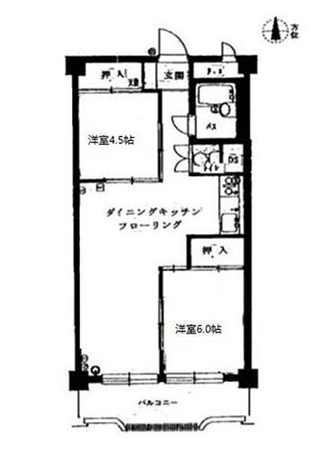 2DK 間取り