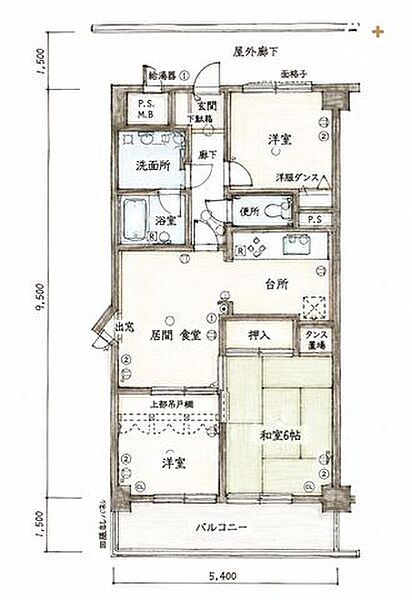 南向きで日当り良好です