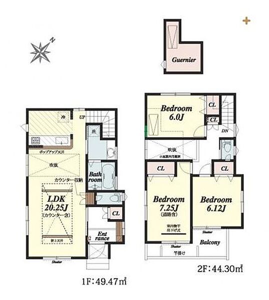 参考プラン例　1、600万円（税込み予定価格）建物面積93.77m2（28.36坪）
