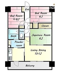 ガーデンプレジール朝霞台 3LDKの間取図画像