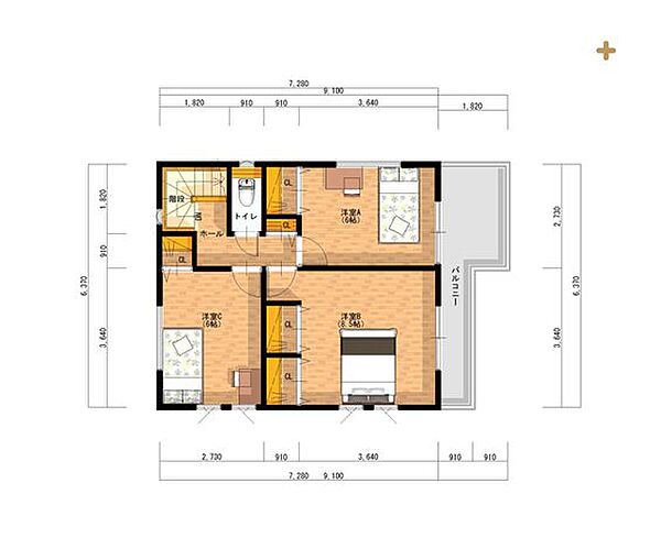 2階平面図・お気軽にお問い合わせくださいね！スタッフ一同皆様からのお問い合わせをお待ちしております！