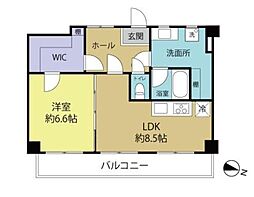 グランドハイム保谷 1LDKの間取り