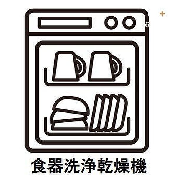食器洗乾燥機付きで家族の食器もピカピカ。後片付けもラクラクこなせて、環境にも手にも優しい設備です。キッチン内蔵型なので、お料理の邪魔にもならずスッキリ快適にご利用いただけます。