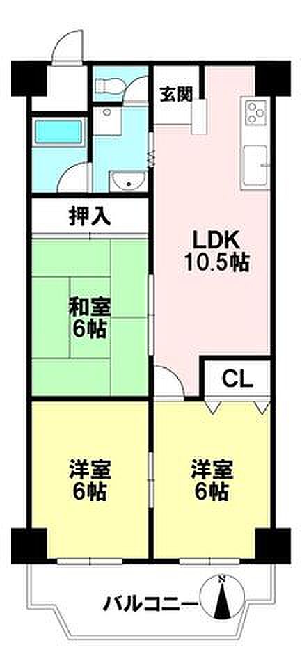 3LDK 間取り