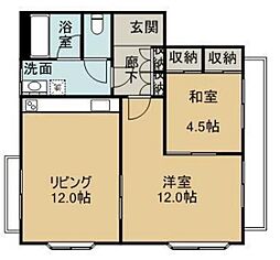 ハイツルミネ 2LDKの間取図画像
