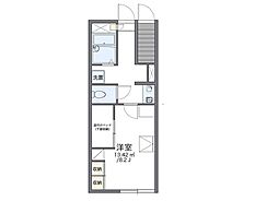 レオパレスグリーンウッド 1Kの間取図画像