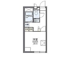 レオパレスリベルタ 1Kの間取図画像