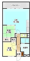 ネクスト倉田西館 2LDKの間取図画像