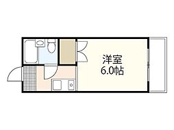 メゾンムシカ 1Kの間取図画像