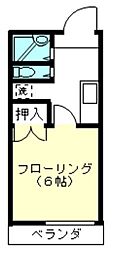 小林コーポ 1Kの間取図画像