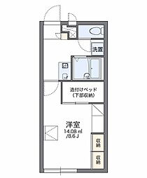 レオパレスエトワール 1Kの間取図画像