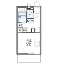 レオパレスホワイトテリア 1Kの間取図画像