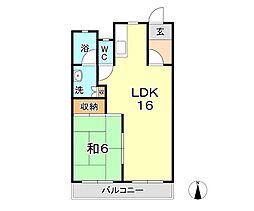 駅前ビル 1LDKの間取図画像
