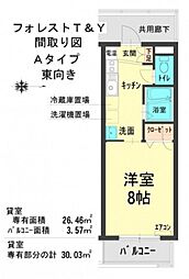 フォレストT&Y 1Kの間取図画像