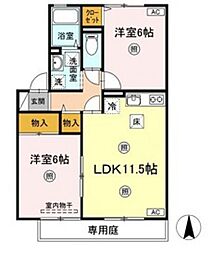 アミスターY・2・SA 2LDKの間取図画像